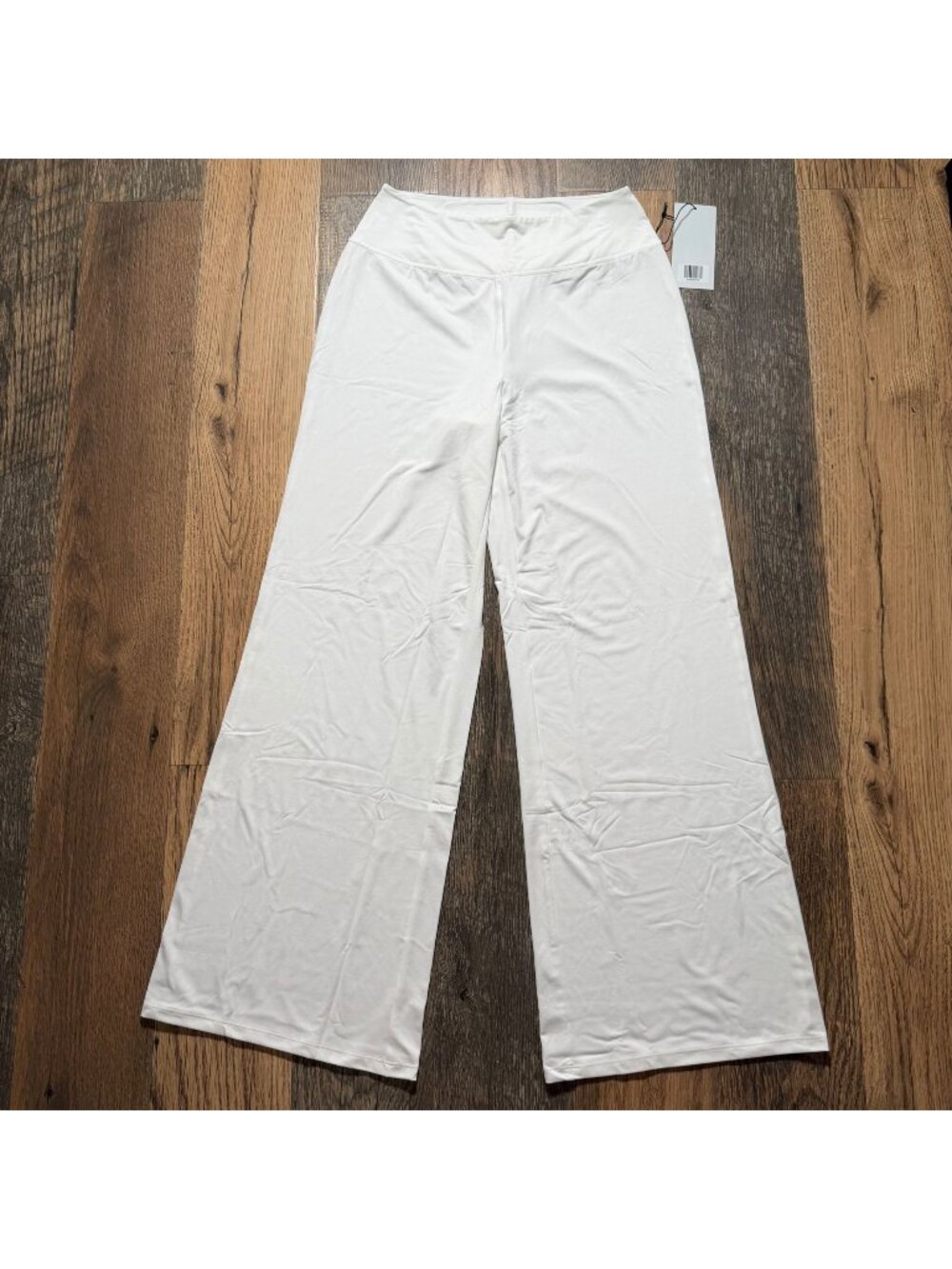Girlfriend Collective White Wide Leg Athletic Athleisure Pants Size M NWT